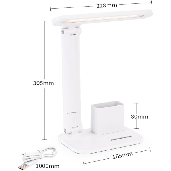 Skrivebordslampe Stemmestyrt Bordlampe Hjem Soverom Nattbord Leselampe Hybel Studenter Liten Bordlampe Hybel