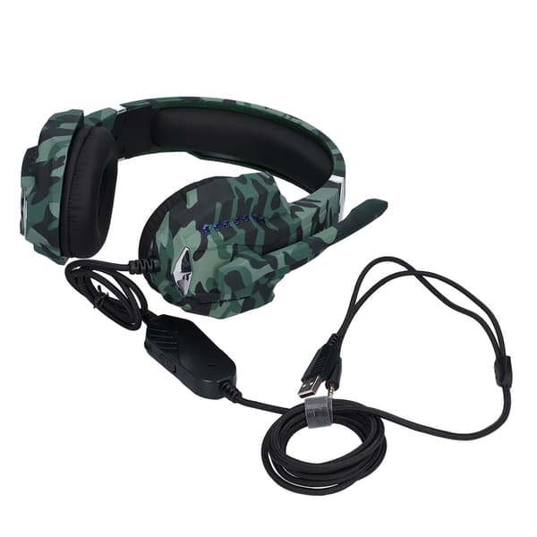 PYTHON FLY G9000PROCC Kablet Gaming Headset Støydempende ESports Headset for PS4(Kamuflasje Grønn )