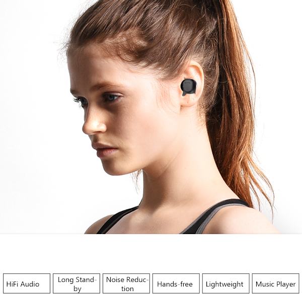 M8 Älykäs Äänimuistutus Langaton Bluetooth Urheilukuuloke 1200 MAh Latauskotelolla