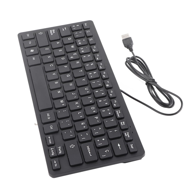 Kablet Mini Bærbar Spansk Tastatur USB-grensesnitt for Stasjonær Datamaskin Ultra Tynn 78 Taster