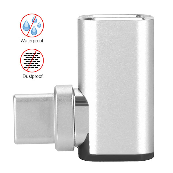 Typ-C magnetisk adapter för Macbook snabbladdning magnet USB-C-kontakt (silver)