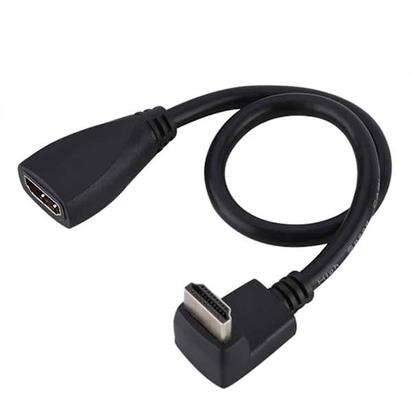 Høy kvalitet Full HD 1080p HDMI-kabel HDMI hann til hunn-kabel (90° bøy)