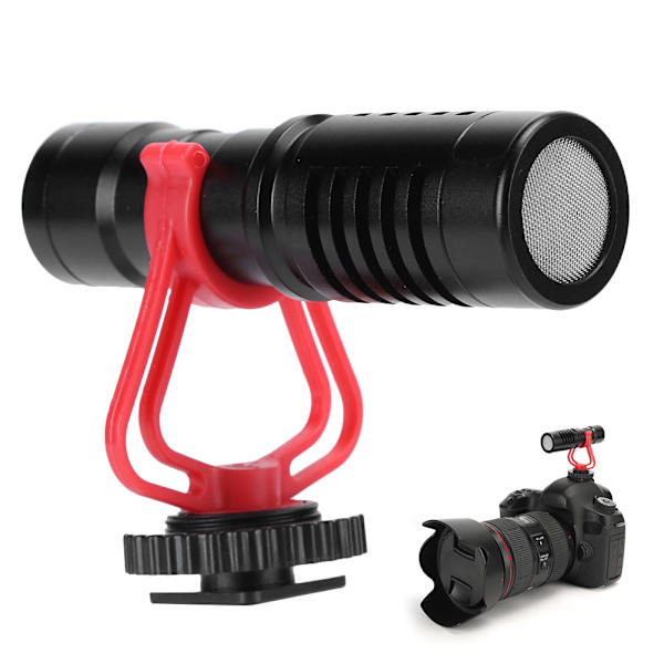 Bærbar Mini Vlog-opptaksmikrofon Audio Video Mic for SLR Smartphone Live Streaming