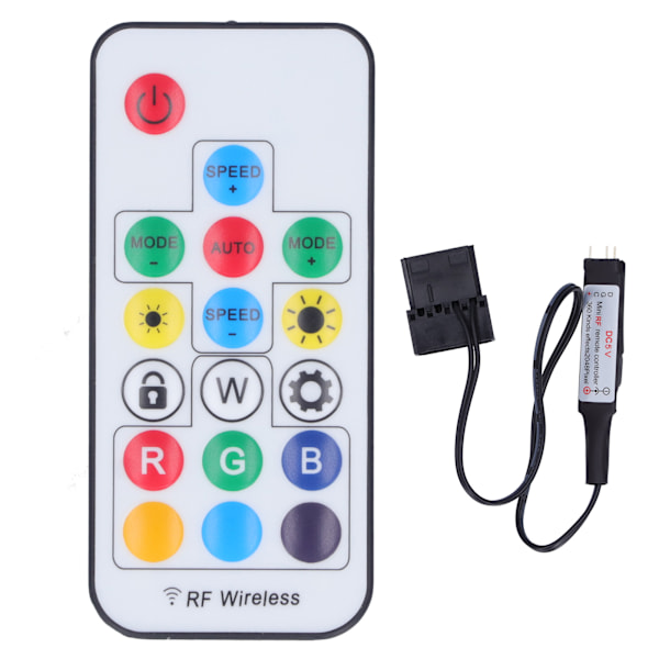 FRYSE MOD RGB Ambient Lighting Fjernbetjening LED Strip Light til Computer CPU Vandkøler