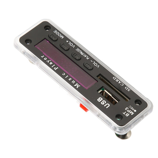 DC12V Bluetooth 5.0 Dekoding Board Støtte SD-kort USB FM AUX Bluetooth Opptak Tilbakekalling MP3 Dekoding Board Modul Svart