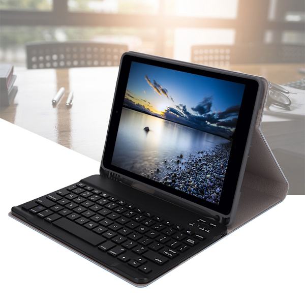 SK-9708 Smart Sleep Tablet Bluetooth Keyboard Split Protector Cover til ipad Blå