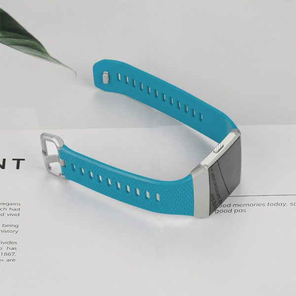 Silikonarmband för smartklocka, ersättningsarmband för Fibit Ionic (Teal Green L)