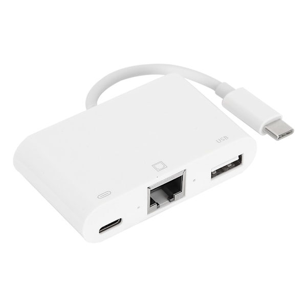 NK‑107TC Type‑C -sovitinmuunnin ulkoinen verkkokortti RJ45 100M Internet USB -kuulokemikrofoni