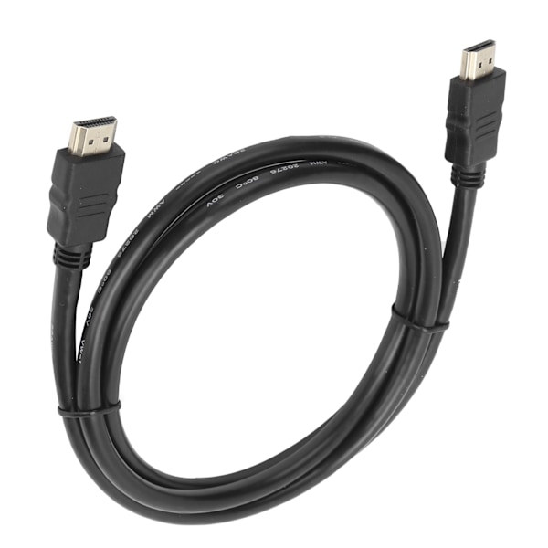 HDMI till HDMI-kabel Standard kopparledare Guldpläterat järnskal Svart lock 4K 30Hz 1,5 meter