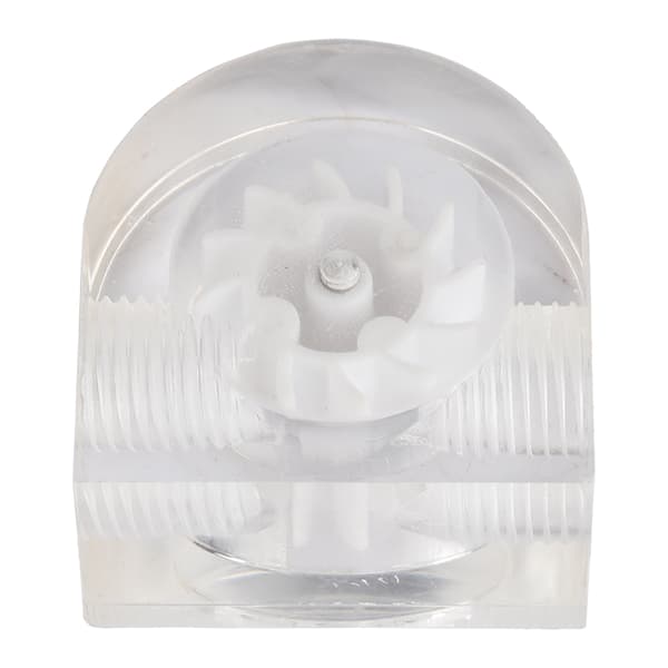 Vandkøling Flow Meter 12 Impeller Halvcirkel Dobbelt Hul Computer Tilbehør Hvid Sort Blå(Hvid )