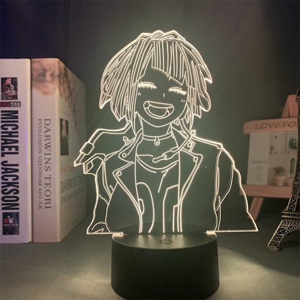 3D Lampe Anime My Hero Academia Kyouka Jirou Illusionslampe for Soveromsdekorasjon Barn Bursdag Julegave Kyouka Jirou Led Nattelys