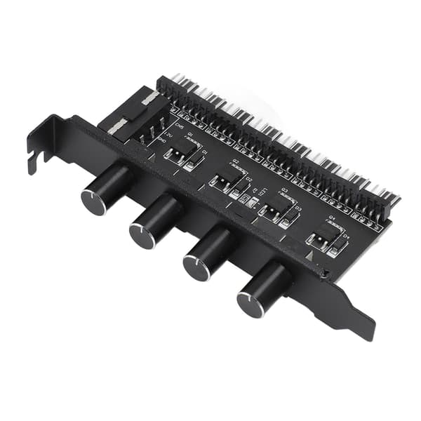 3PIN/4PIN 4-knaps køleventilator hastighedsregulator PC 8 kanaler ventilator hub til CPU kabinet HDD VGA PWM ventilator 12V ventilatorstyring