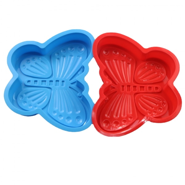 2-pack 3D fjärilskakform i silikon, fjärilsformad kakform för bakning av pajer till bröllop, jul och födelsedagstårta