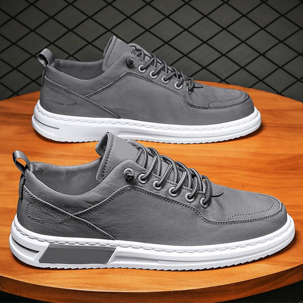 Herrsneakers Mjuk Gummisula Andningsbar Antihalk Lättvikt Stilren Herr Plimsolls för Resor Kontor Sport Grey 42 EU