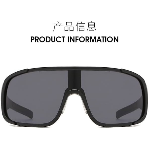 Nye Udendørs Ridebriller til Mænd og Kvinder Vindtætte Solbriller Solskærm Sportsbriller - Sort Stel Gråt Glas Black Frame Gray Sheet