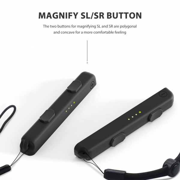 Kompatibel med Switch Joycon, en erstatning for Switch 2-delt Joycon-stropp, med justerbar tetthet (svart)