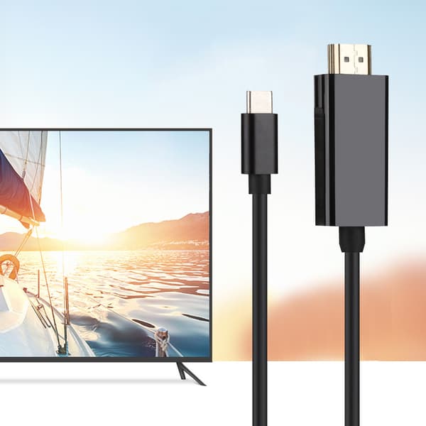 Bærbar Type C til HDMI-adapter 4K datakabelkonverter til Mac USB C dockingstation