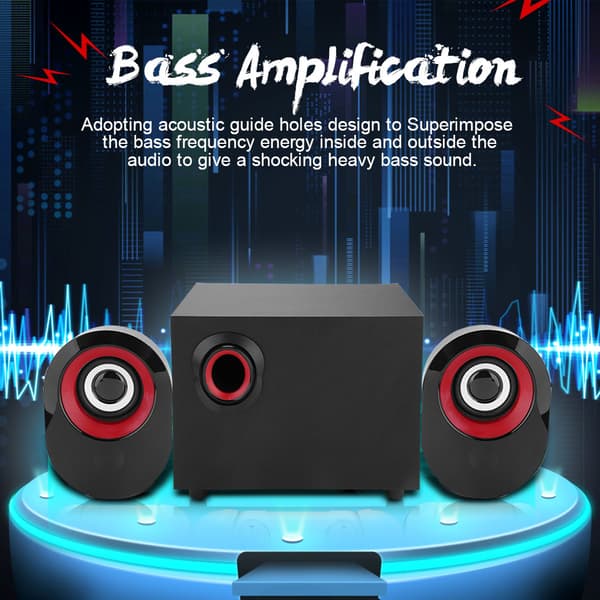 Tung basforstærkning Computerhøjttalere Tabsløs HiFi-musik Graceful Computer Subwoofer