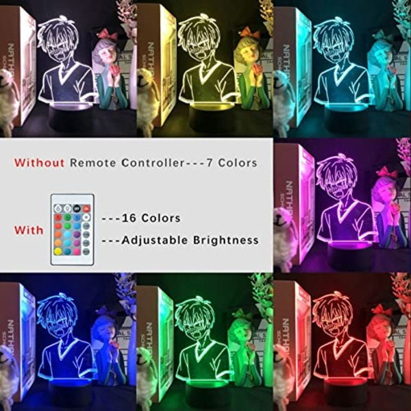 Akryl LED 3D Natlampe Frugtkurv Kyo Sohma Anime Skrivebordslampe Teenagers Værelse Atmosfære Natlys RGB Farve Lava Base