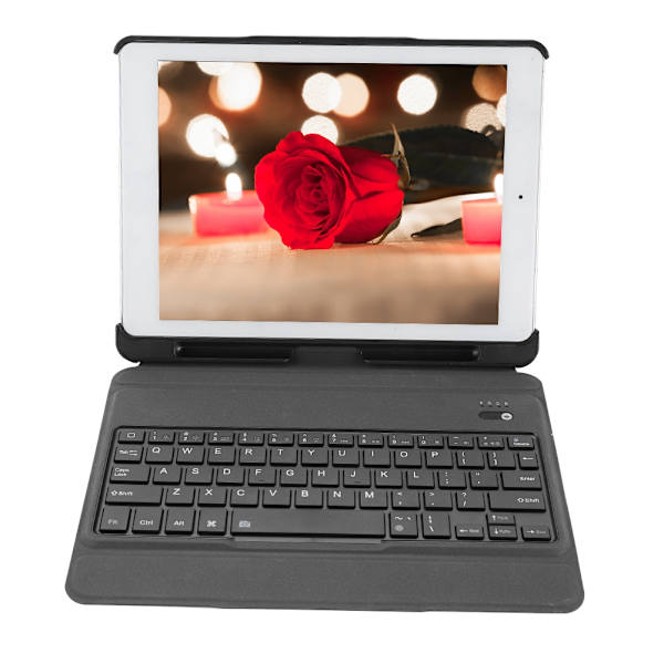 Ultraohut kannettava langaton Bluetooth 3.0 -näppäimistö vedenpitävällä liitännällä iPad 9.7:lle, musta