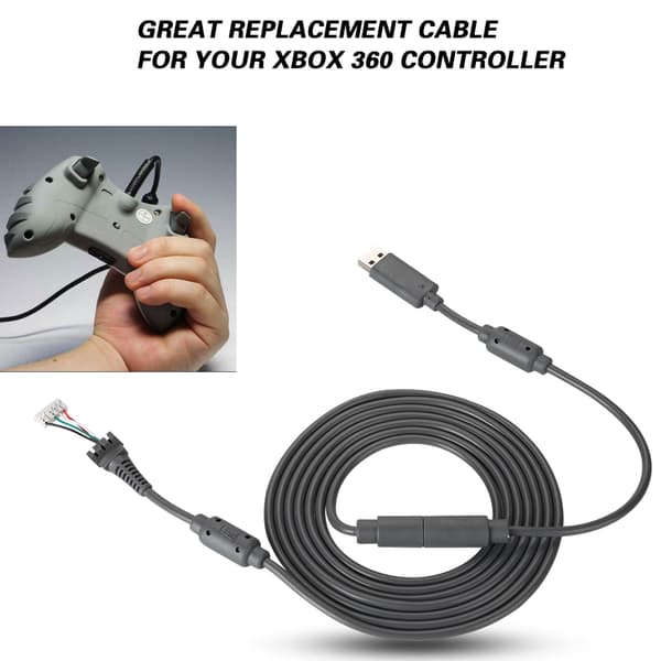USB 4Pin Gamepad Kabel Udskiftning Wire Breakaway Adapter Til Xbox 360 (Grå)