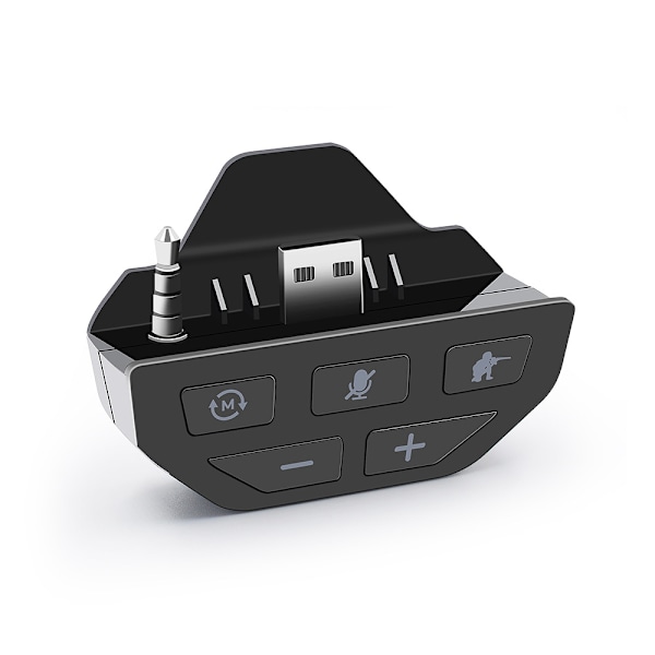Spelkontroll ljudförstärkare Gamepad headset adapter för Xbox One S/X(Svart)