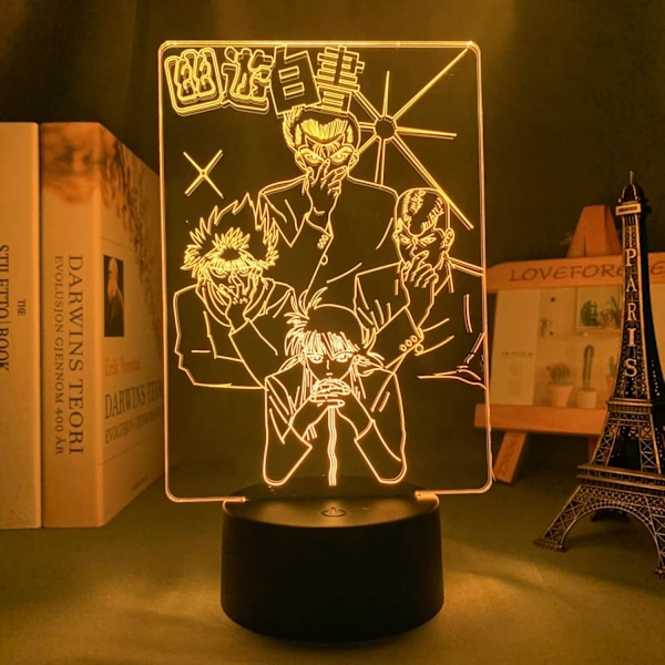 3D LED Lys Anime Yu Yu Hakusho til Soveværelses Dekoration Natlys Børnefødselsdagsgave Manga Værelse Bord 3D Lampe Yu Yu Hakusho