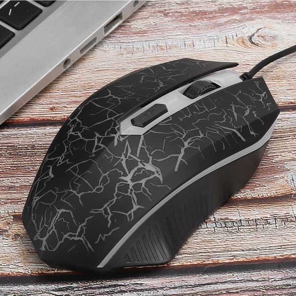 Mute Mus Wired USB Gaming Mus Lysende Computer Tilbehør k1901 til Kontor