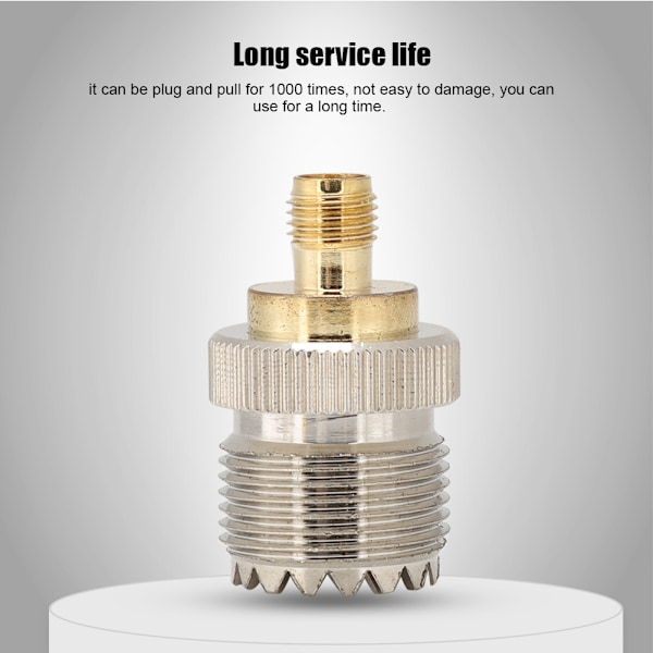 2 stk. nikkelbelagt messing SMA/UHF til KK adapterhodeadapter