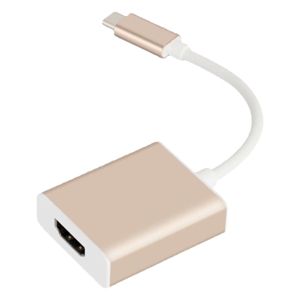 Typ C till HD Multimedia Interface-adapter Stöd 4K 10GBit Båda sidor Insatt Plug and Play USB C till HD-adapter Guld