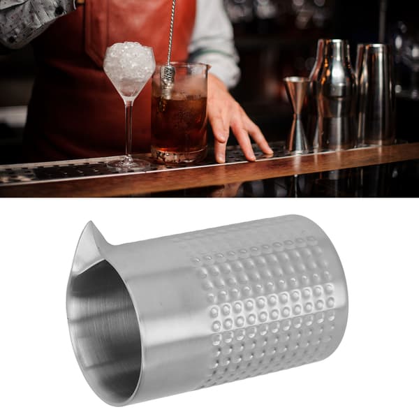Cocktail-mikserglas i rustfrit stål, dobbeltvægget, frostet, til bartender