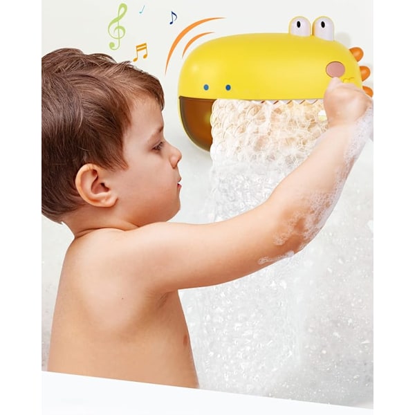 Castle Baby Badleksaker, Dinosaurie Badbubbelmaskin, Badleksaker för Barn i Åldrarna 1-3, Automatisk Badkarsleksak Bubbelmaskin Gåvor till Pojkar green