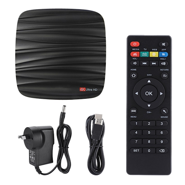 T98 RK3328 2GB+16GB Wifi STB BT Smart TV Box HD Smart Media Player til Android 8.1