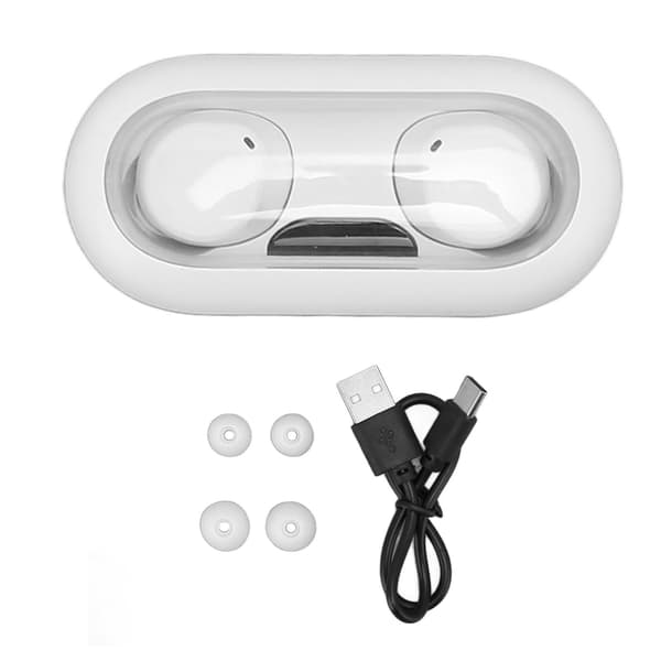 Bluetooth 5.3 ørepropper IPX5 Vanntett Lett Stereo Lyd Smart Touch-kontroll Trådløse Bluetooth-ørepropper for Sport Hvit