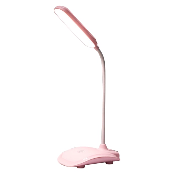 LED skrivebordslampe Touch Control Tre nivåer Fargetemperatur Trinnløs dimming USB ladebordlampe Pink