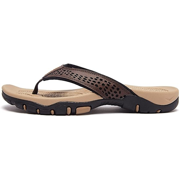 Herrsport Flip Flops Komfort Casual Thong Sandaler Utomhus L+brown 42