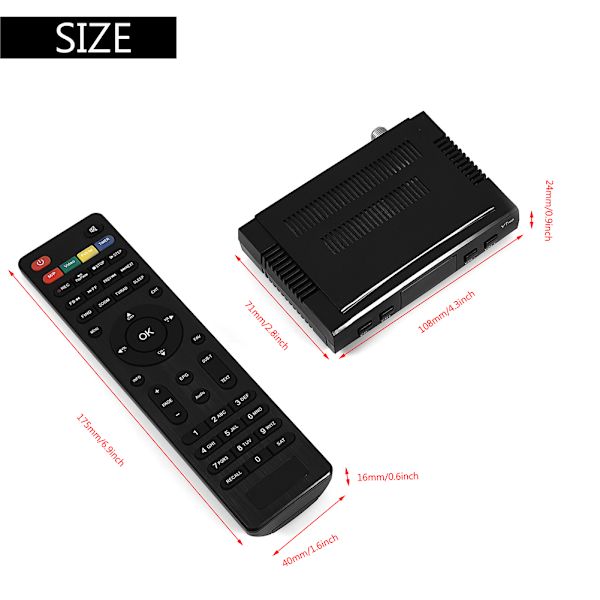 Bärbar Full HD DVB S/S2 Digital Satellit-TV-mottagare Stöd PVr   USB WiFi Dongle