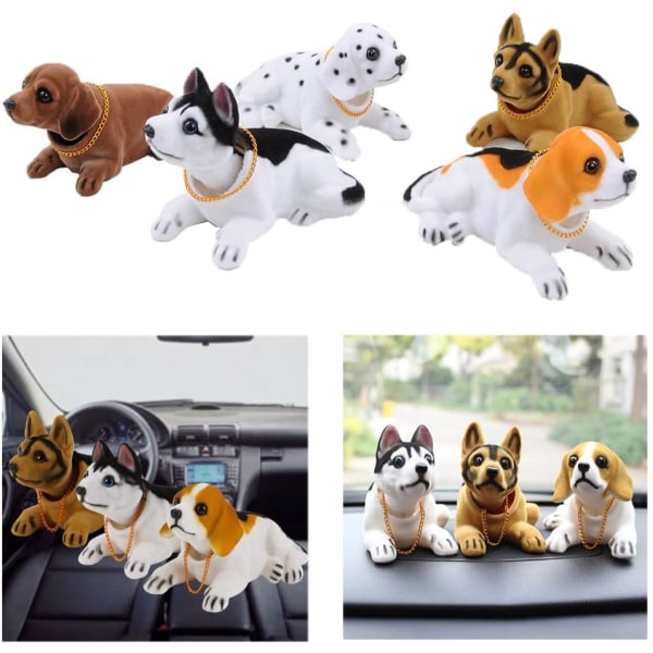 Dashboard Hoved Hunde Nikkende Hoveder Bil Dash Ornamenter Hvalp til Bil Dekoration (Schæfer)