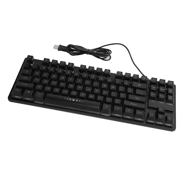 Mekanisk tangentbord 87 tangenter Trådbunden USB Bakgrundsbelysning Speltillbehör för bärbar dator GK‑10