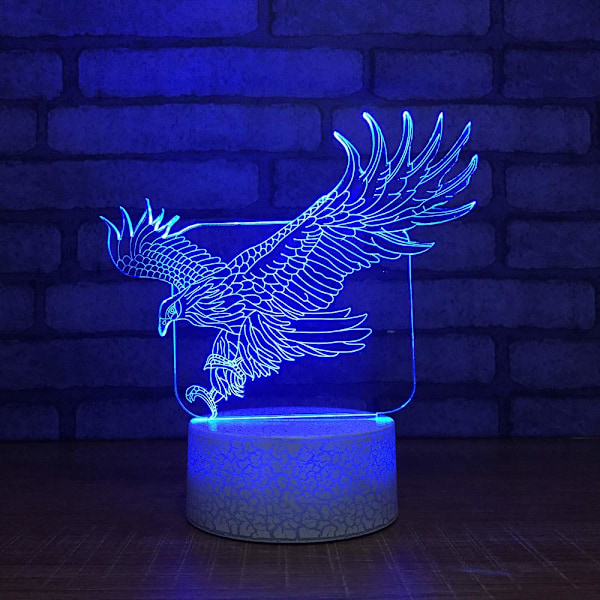 3D LED Skrivbordslampa Nattlampa RC Fjärrkontroll 7 Färgbyte Touch Art Hem Barn Sovrum Sovdekor Semester (Superhjälte)