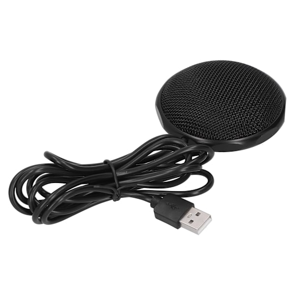 USB Omnidireksjonell Kondensatormikrofon 360 Graders Pickup Desktop Mic for Møte Business Conference