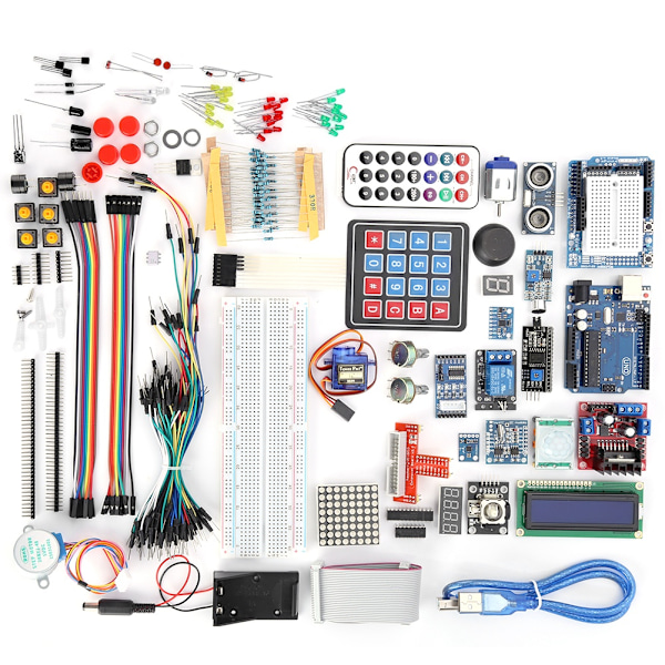 Ammattimainen aloituspakkaus DIY-aloittelijoille LCD-anturille Servomoottorille Releelle RTC
