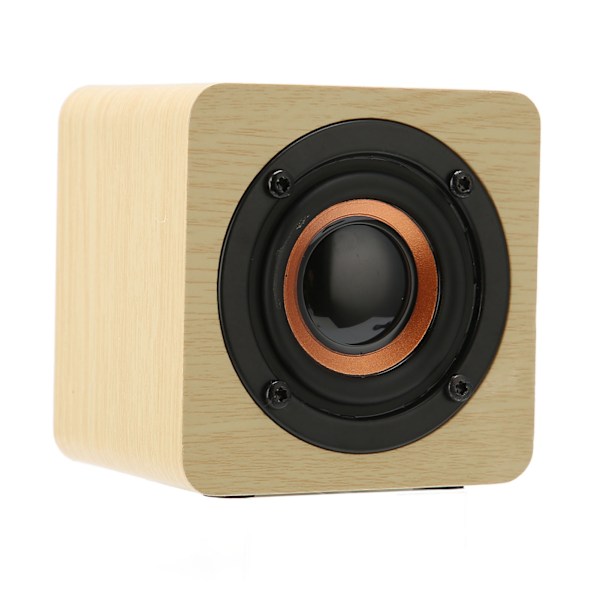 Bluetooth-kaiutin Monitoiminen Retro Langaton Bluetooth-kaiutin Kotiin Matkalle Ulkoilmaan Keltainen Puunsyy