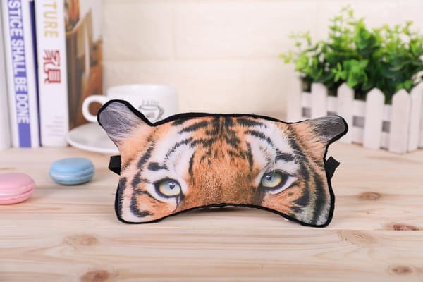 Tiger Søvnmaske Bomuld 3D Sovende Øjenmaske Cover til Piger Børn