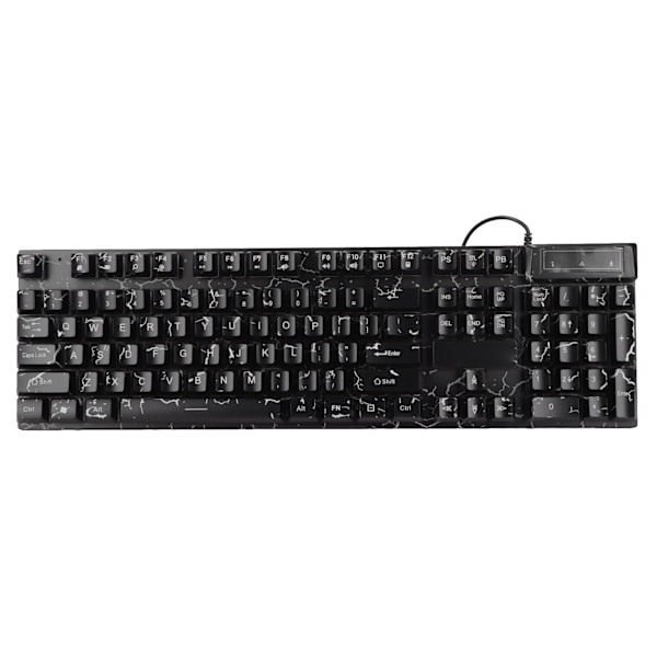 Kablet mekanisk gaming tastatur 104 taster Farverig lys Ophængte taster Komfortabel berøring USB mekanisk tastatur
