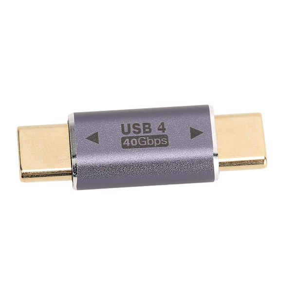 USB C hane till hane adapter PD 100W 8K 40Gbps höghastighetsladdning HD-överföring guldpläterad typ C hane till hane adapter