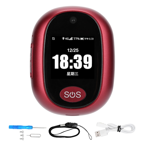 RFV45 4G Full Networks SOS Enknapp GPS Locator Alarm Den Äldre Barn Antilost Alarm