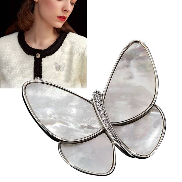 Metalldekorativ brosch insektsform fashionabel brosch stift kläder väska prydnad för kvinnor silver