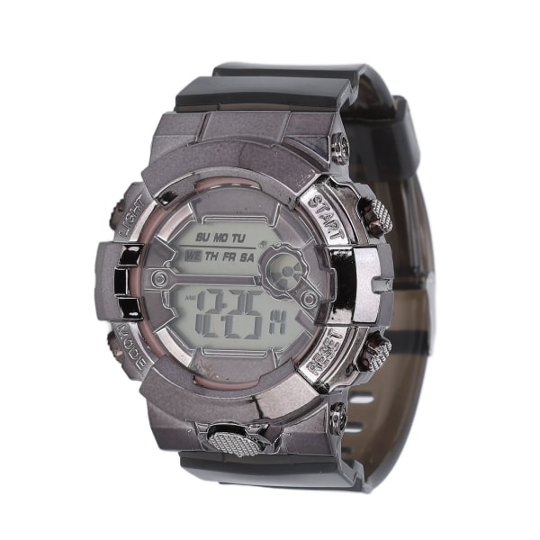 Digital Watch Gradient Color Fashionabel enkel elektronisk watch för studenter Par Svart Silver