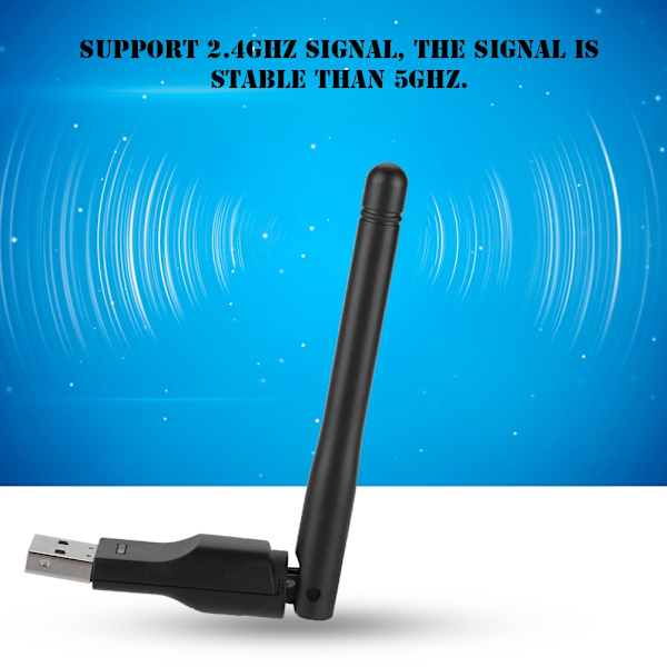 Trådlös USB-nätverks-WIFI-signalmottagare-adapterantenn + drivrutinskiva